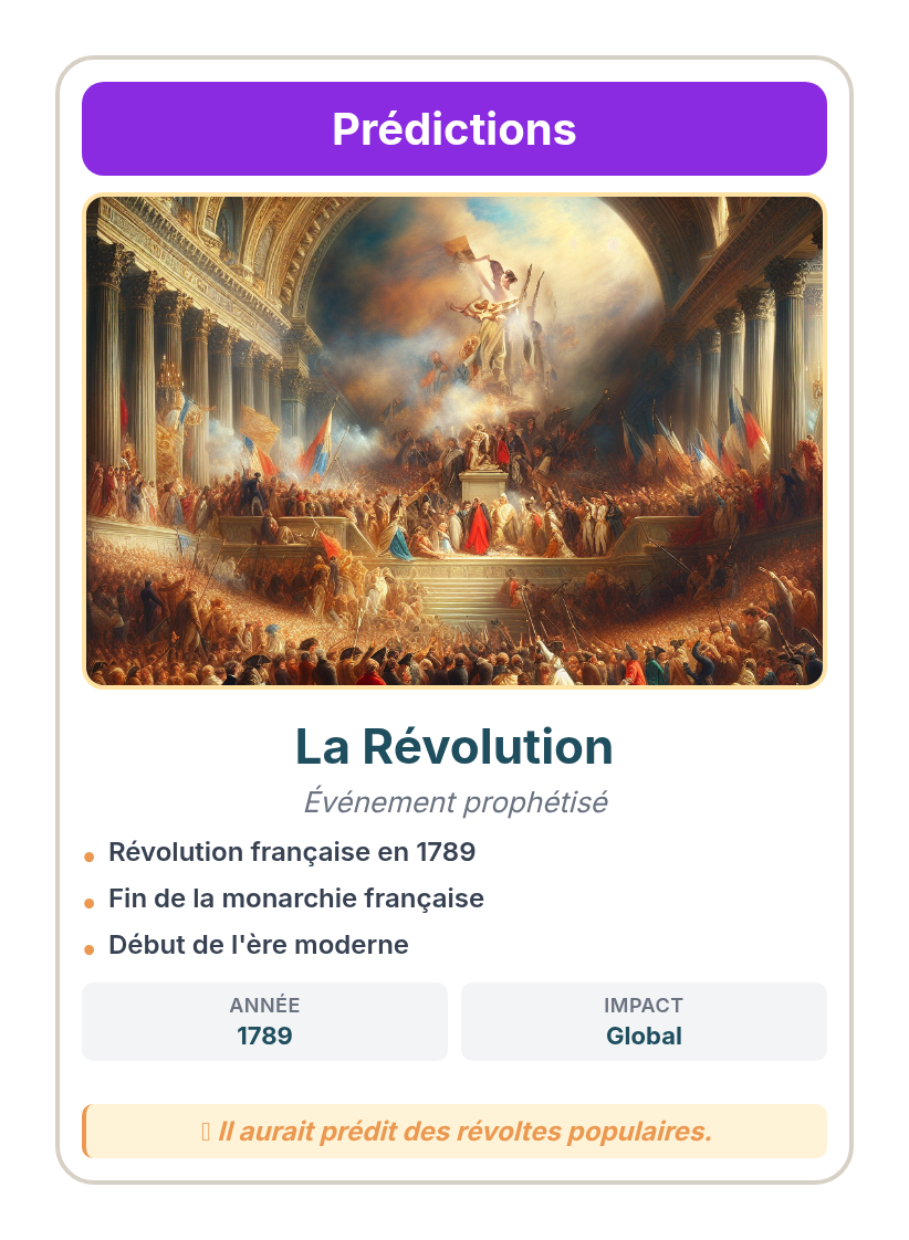 Prédiction - La Révolution